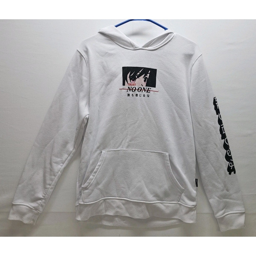 Men's Brooklyn Clothing Mfg Company Japanese Trust No One White Hoodie Size‎ M
